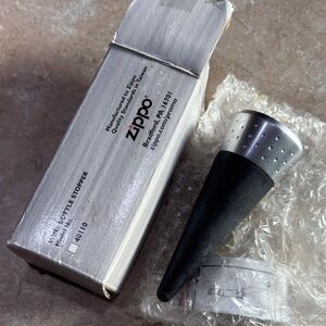 Zippo Black and Silver Wine Bottle Stopper